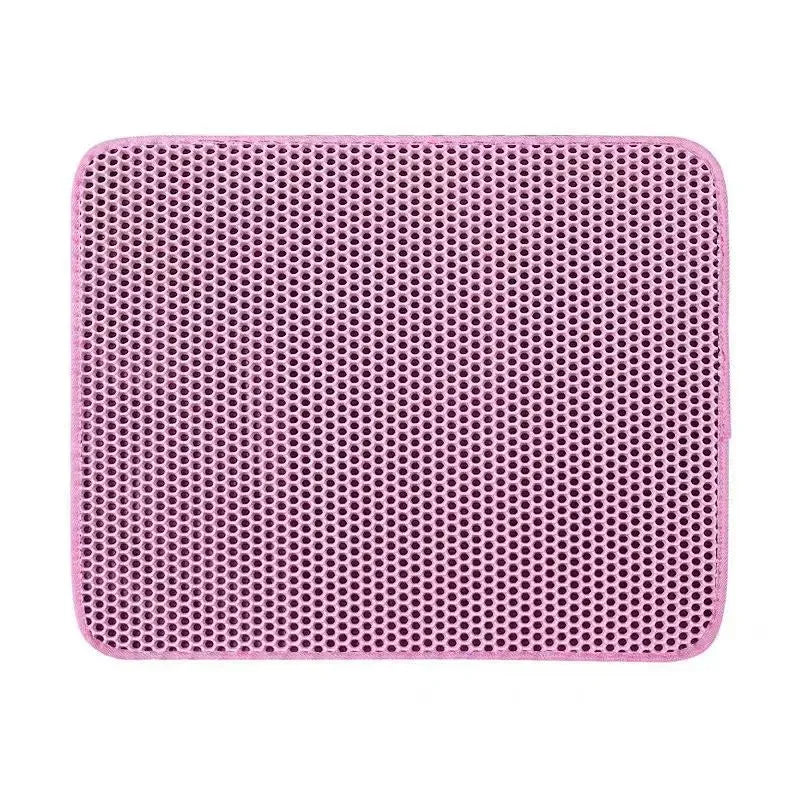 Large Honeycomb Double Litter Trap Mat, Non-Slip Waterproof and Urine-Proof Litter Box Mat, Kitten Supplies and Essentials